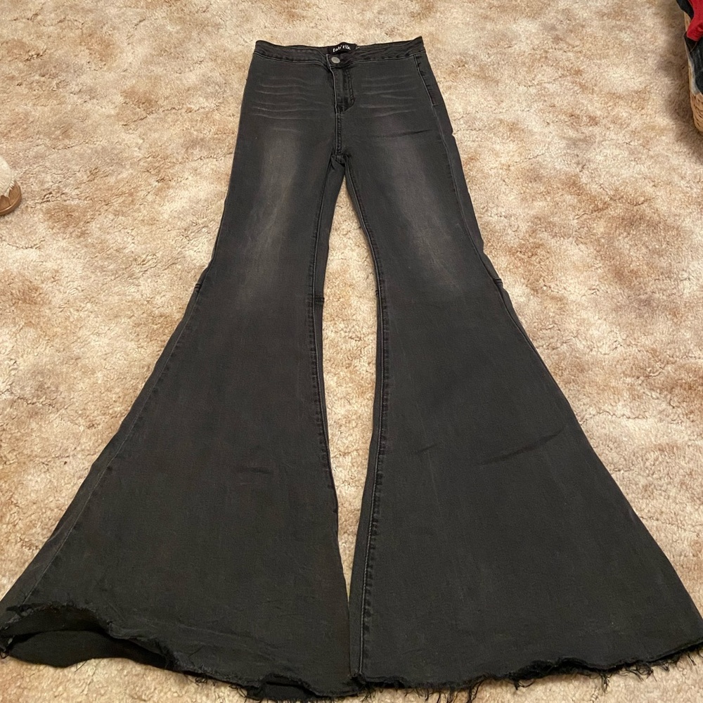 fab’rik black denim flare jeans